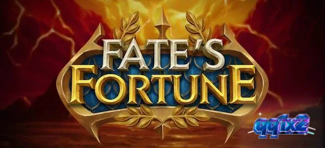 Tampilan visual Fate’s Fortune dengan elemen mitologi dan roda fitur yang menonjol.