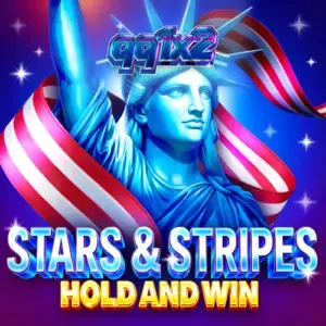 Tampilan visual slot Stars & Stripes Hold and Win dengan elemen patriotik dan grid mekanis.